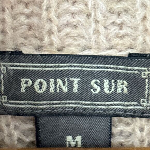 J Crew Point Sur Sweater Womens Medium Peach Turtleneck Ribbed Chunky Cozy - Picture 3 of 10